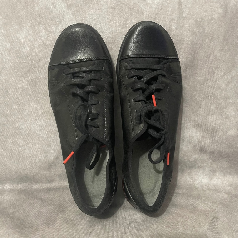 Clarks Un Rio Lace Womens 11M Black Leather Shoes Unstructured Comfort Walking - Picture 8 of 8